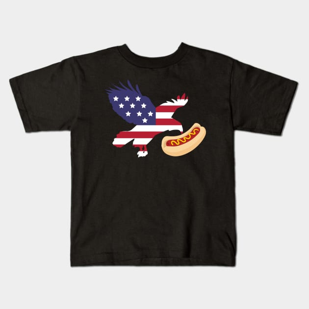 Hot Dog Day America Kids T-Shirt by thefriendlyone